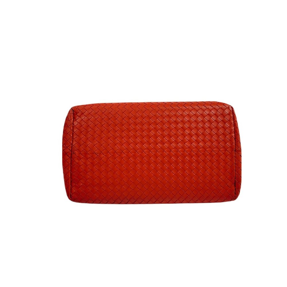 Bottega Veneta Red Intrecciato Woven Leather Tote Bag - Picture 4 of 11